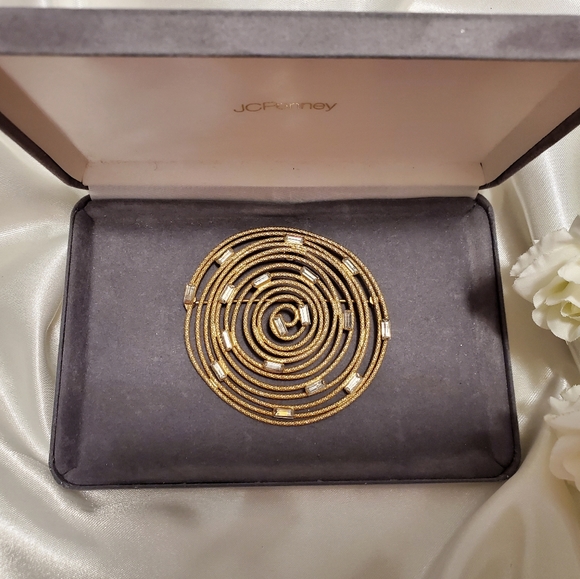 Stunning Big Vintage Brooch ~ Unique Brooch Rhinestones - Picture 3 of 6